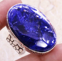 Кольцо с камнем содалит, 18 размер SB-42599