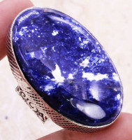 Кольцо с камнем содалит, 19 размер SB-39116