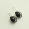 Серьги с камнем оникс AE-51765
