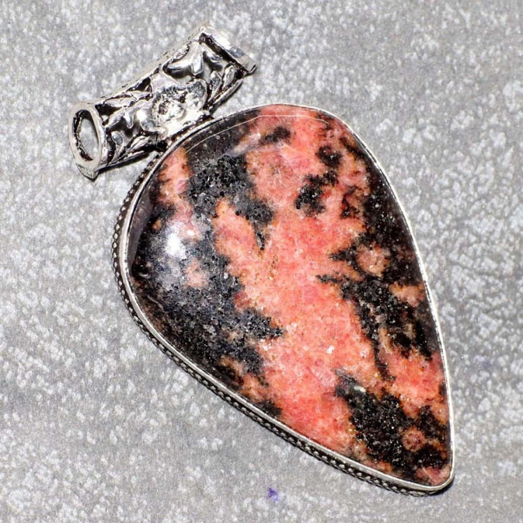 Подвеска с камнем родонит YES-98411