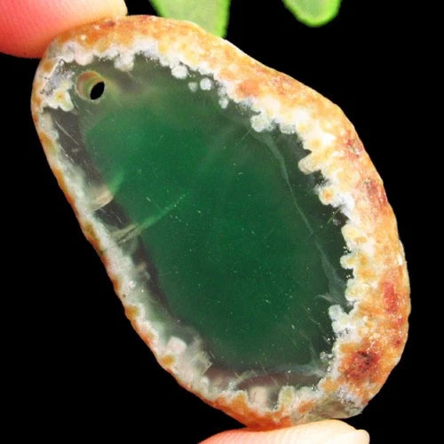 Подвеска с камнем друзовый агат H76318