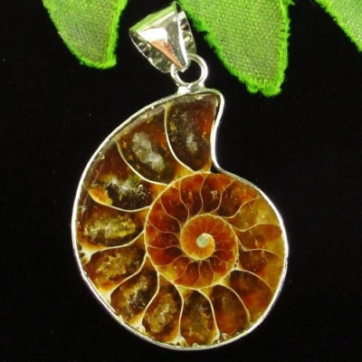 Подвеска с камнем аммонит H01978