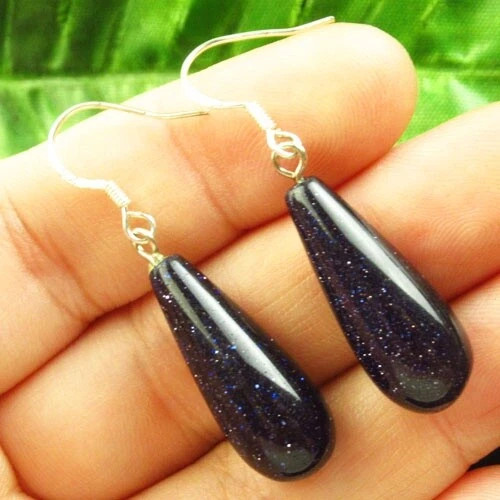 Серьги с камнем авантюрин H51342