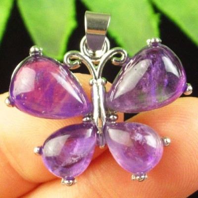 Подвеска с камнем аметист H02026