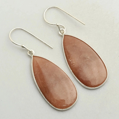 Серьги с камнем авантюрин AE-25931