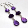 Серьги с камнем аметист YES-50877