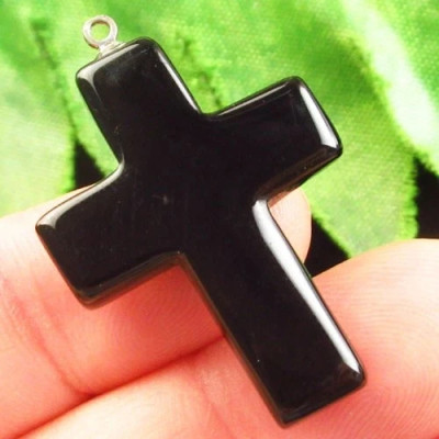 Подвеска с камнем черный агат H85581