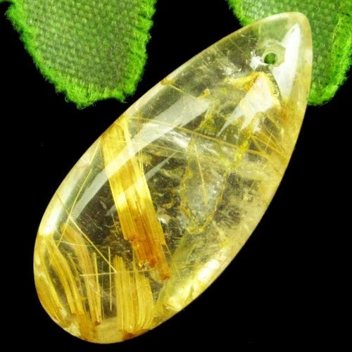 Подвеска с камнем рутиловый кварц H17445