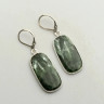 Серьги с камнем серафинит AE-259