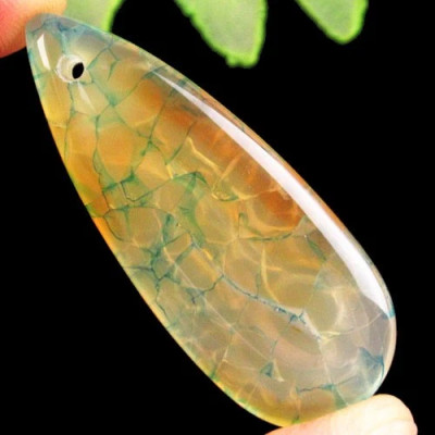 Подвеска с камнем агат вены дракона H99208