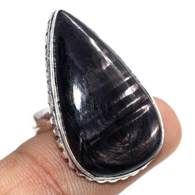 Кольцо с камнем гиперстен, 21 размер YES-59241