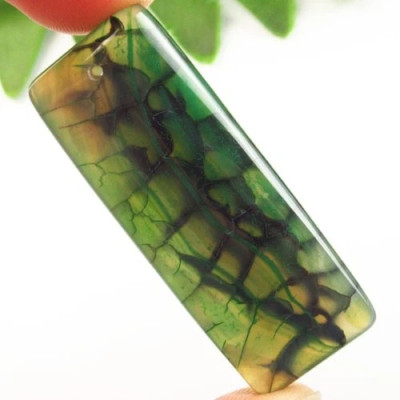 Подвеска с камнем агат вены дракона H85496