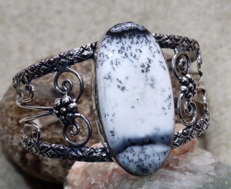 Браслет с камнем дендрический опал YES-45121