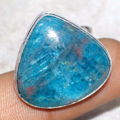 Кольцо с камнем апатит, 19 размер WOW-39035