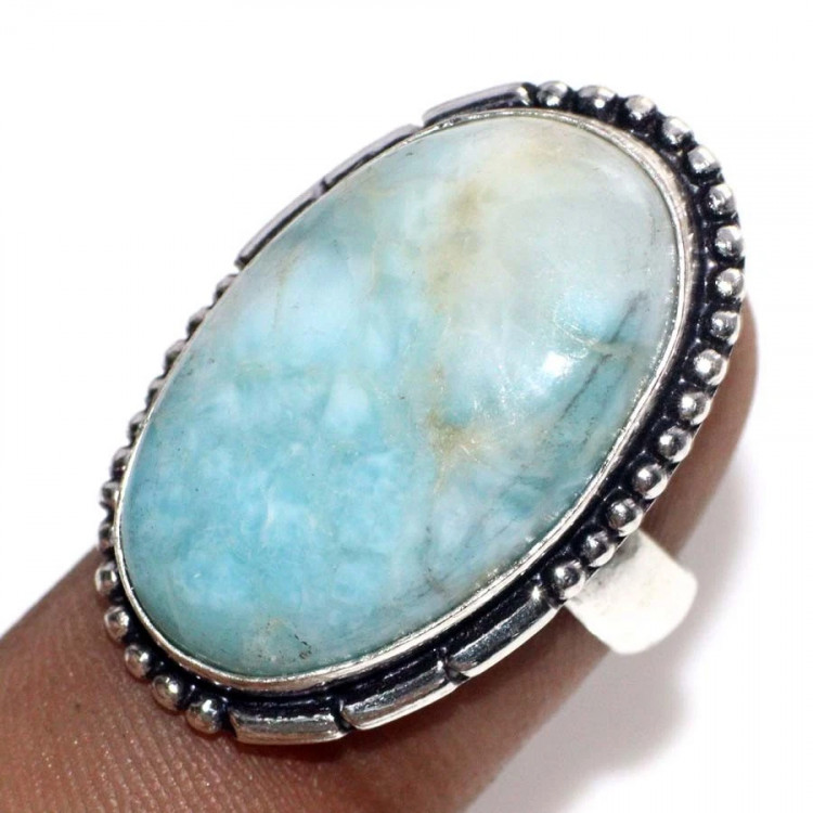 Кольцо с камнем ларимар, 17 размер YES-57244