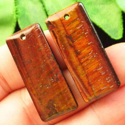 Подвески с камнем тигровый глаз H52449