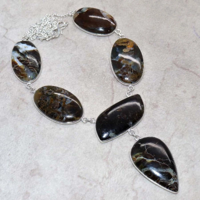 Ожерелье с камнем агат WOW-25876