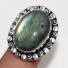 Кольцо с камнем лабрадорит, 17 размер Q28966