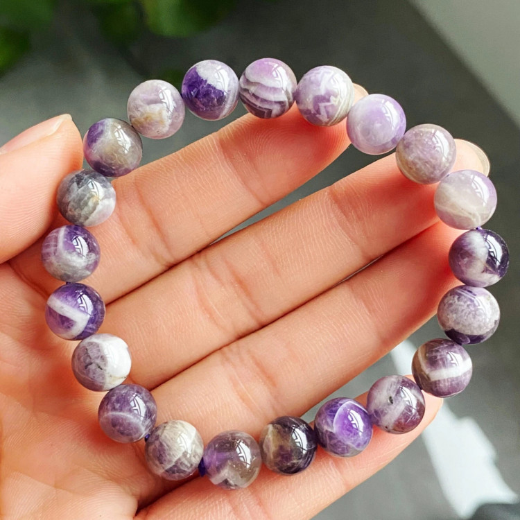 Браслет с камнем шеврон аметист AM-0303