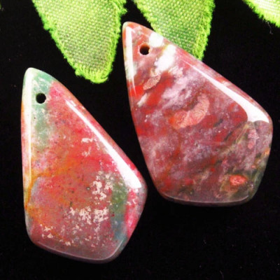 Подвески с камнем гелиотроп H53319