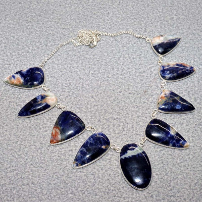 Ожерелье с камнем содалит WOW-26583