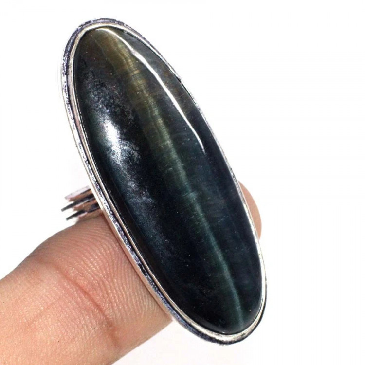 Кольцо с камнем вороний глаз, 17.5 размер YES-61277