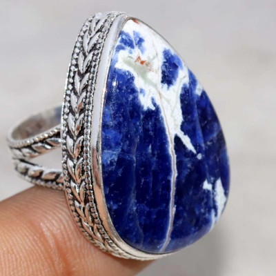 Кольцо с камнем содалит, 20 размер WOW-19500