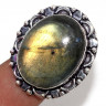 Кольцо с камнем лабрадорит, 18 размер 34985