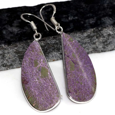 Серьги с камнем пурпурит YES-50550