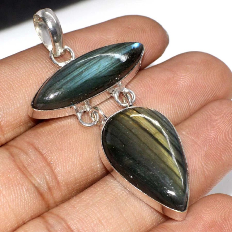 Подвеска с камнем лабрадорит YES-65701