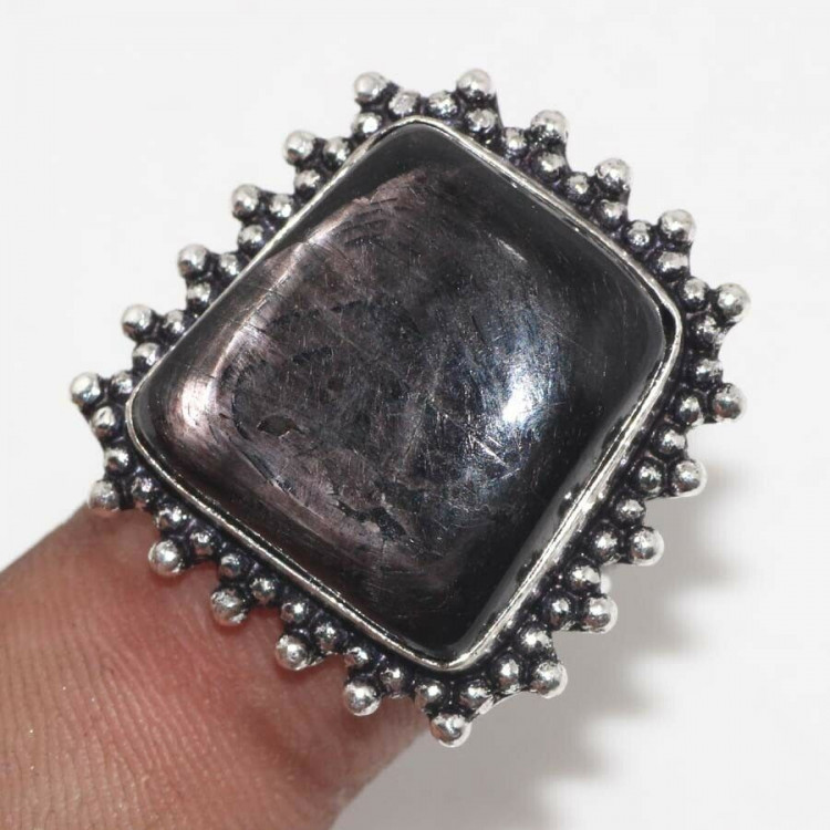 Кольцо с камнем гиперстен, 16 размер Q27465