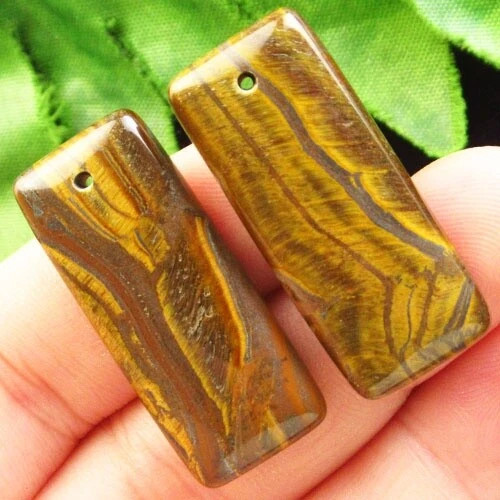 Подвески с камнем тигровый глаз H47342
