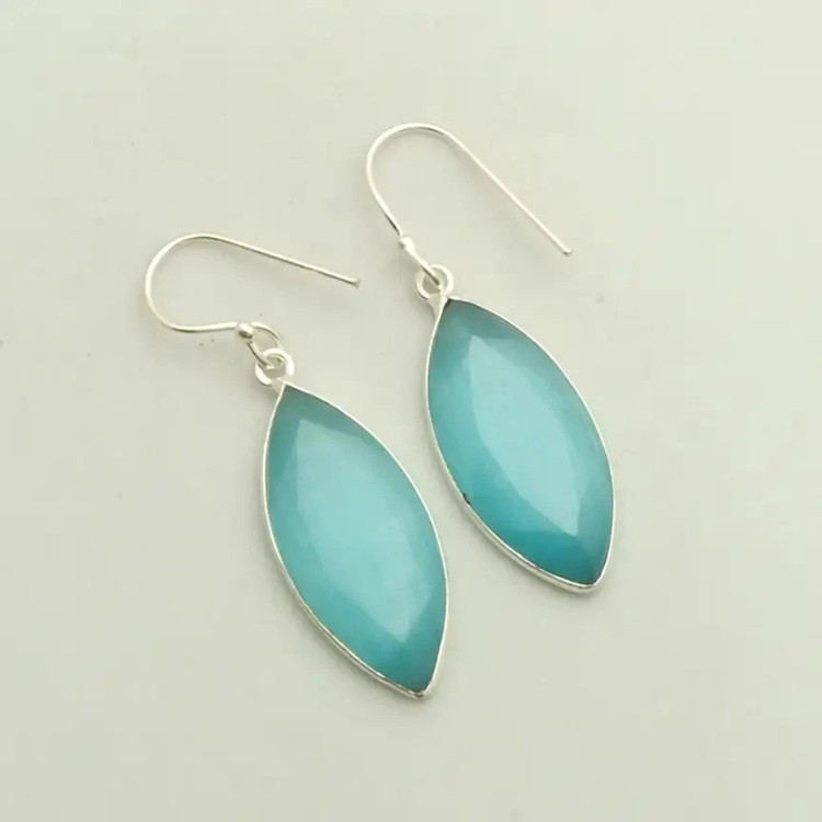 Серьги с камнем кошачий глаз AE-48105