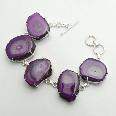 Браслет с камнем друзовый агат AB-33532