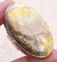 Кольцо с камнем шмелиная яшма, 17 размер SB-50590