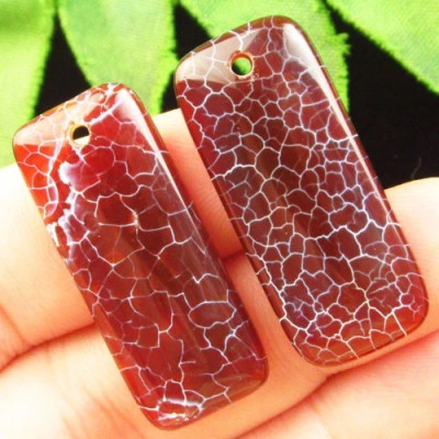 Подвески с камнем агат вены дракона H77435