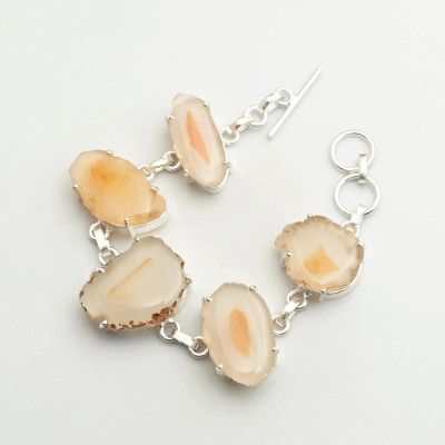 Браслет с камнем друзовый агат AB-29843