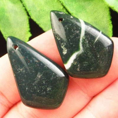 Подвески с камнем гелиотроп H77432