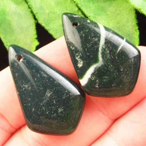 Подвески с камнем гелиотроп H77432