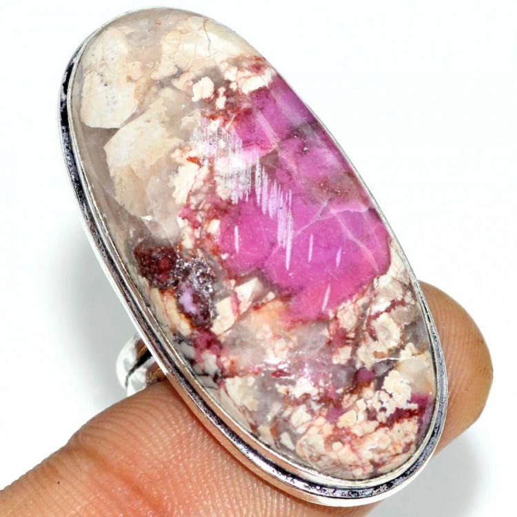 Кольцо с камнем кобальтовый кальцит, 18.5 размер YES-74964