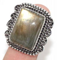 Кольцо с камнем лабрадорит, 18 размер L25392