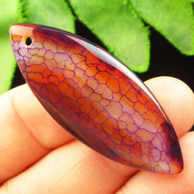 Подвеска с камнем агат вены дракона H53079