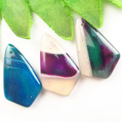 Подвески с камнем агат H77735