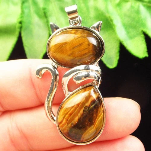 Подвеска с камнем тигровый глаз H75398 Подвеска с камнем тигровый глаз H75398