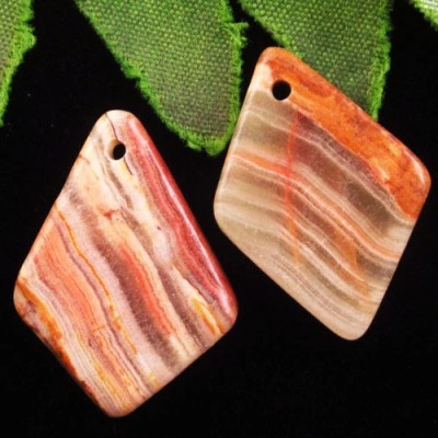 Подвески с камнем халцедон H89100