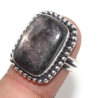 Кольцо с камнем гиперстен, 16.5 размер Q29413