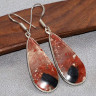 Серьги с камнем красная яшма YES-48682