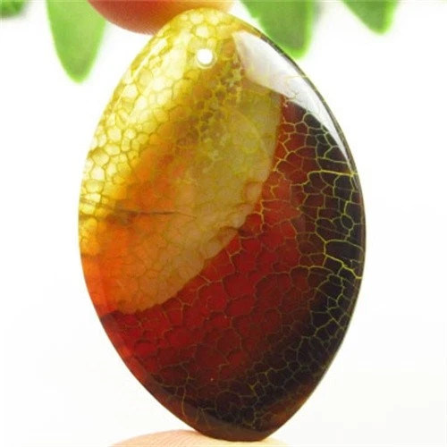 Подвеска с камнем агат вены дракона H89422