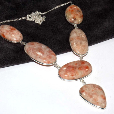 Ожерелье с камнем гелиолит CNG-29586