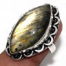 Кольцо с камнем лабрадорит, 17 размер K-15955